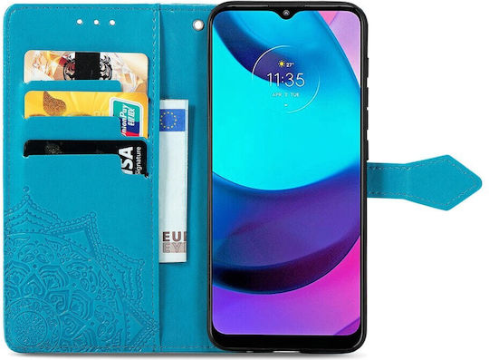 Erbord Book Synthetic Leather / Plastic / Silicone Blue (Moto E20)