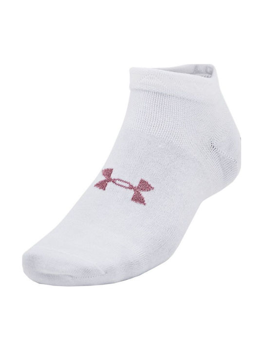 Under Armour Essential Running Κάλτσες Λευκές 3 Ζεύγη