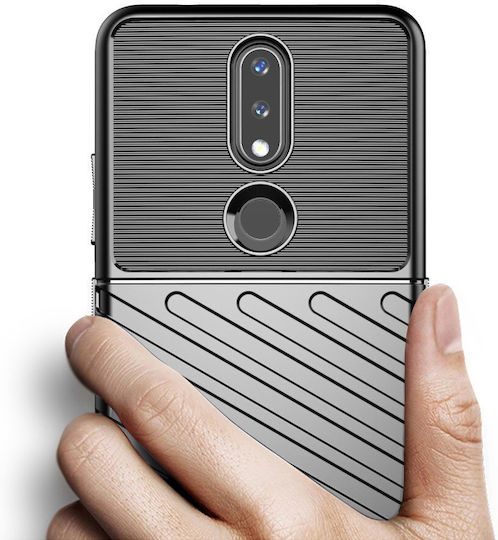 Back Cover Silicon Negru (Nokia 2.4)