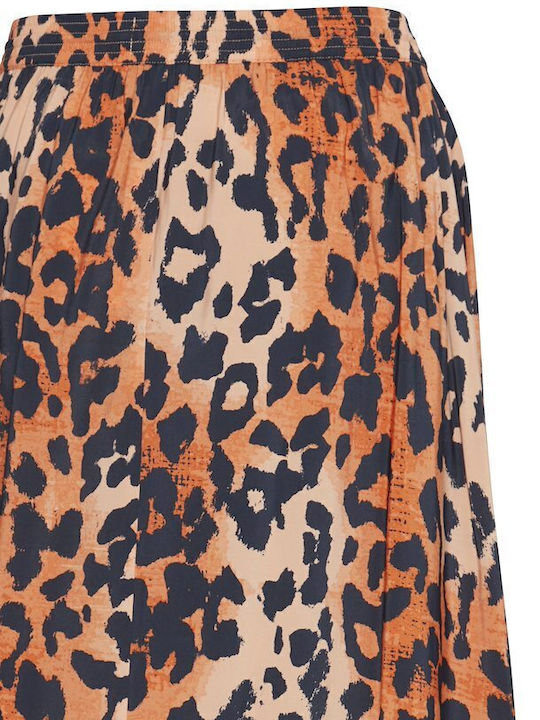 Hoch tailliert Rock Leopard Mehrfarbig