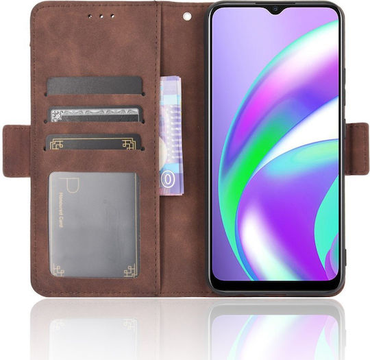 Book Δερματίνης / Πλαστικό / Σιλικόνης Καφέ (Oppo A15 / A15s)