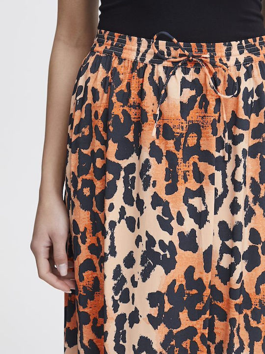 Hoch tailliert Rock Leopard Mehrfarbig