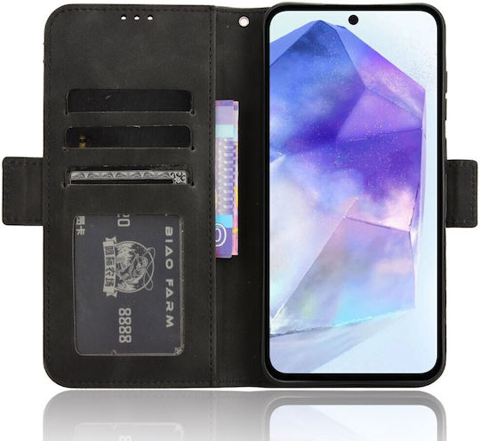 Samsung Book Synthetic Leather / Plastic / Silicone Black (Samsung Galaxy A55 5G)