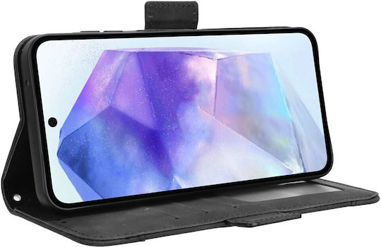 Samsung Book Synthetic Leather / Plastic / Silicone Black (Samsung Galaxy A55 5G)