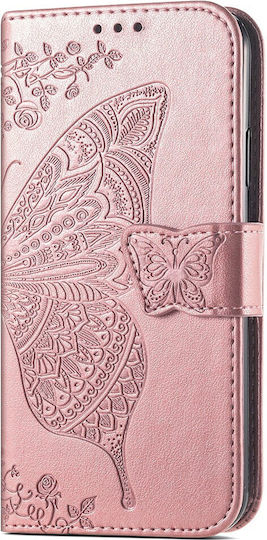 Oppo Butterfly Book Piele artificială / Plastic / Silicon Roz (Oppo A78 5G)