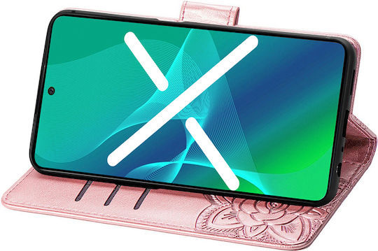 Oppo Butterfly Book Piele artificială / Plastic / Silicon Roz (Oppo A78 5G)