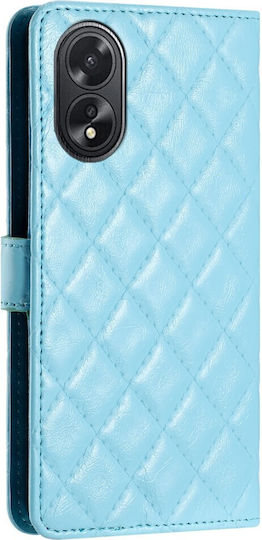 Binfen Diamond Lattice Портмоне От Изкуствена Кожа Синьо Oppo A38 4G BINFEN