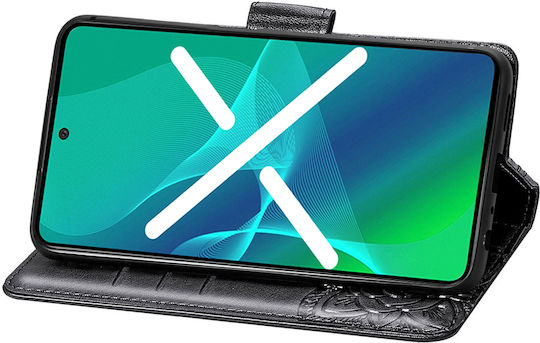 Oppo Butterfly Book Δερματίνης / Πλαστικό / Σιλικόνης Μαύρο (Oppo A38 4G)