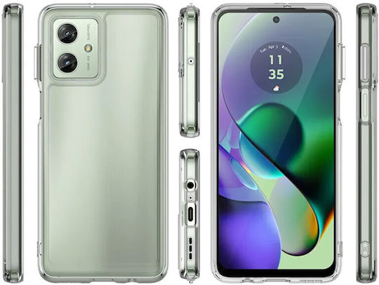 Motorola Umschlag Rückseite Silikon Transparent (Motorola Moto G54 5G, Fusion Hybrid)