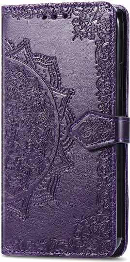 Motorola Book Δερματίνης / Πλαστικό / Σιλικόνης Μωβ (Motorola Moto G54 5G)