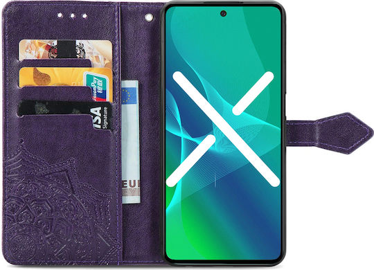 Motorola Book Δερματίνης / Πλαστικό / Σιλικόνης Μωβ (Motorola Moto G54 5G)