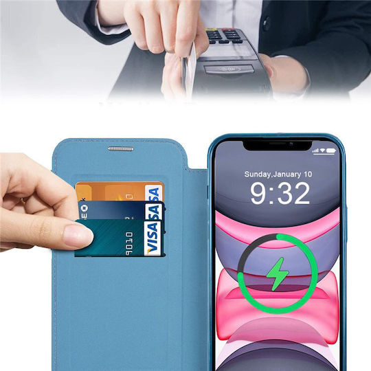 Erbord Wallet Δερματίνης / Σιλικόνης Μπλε (iPhone 15)