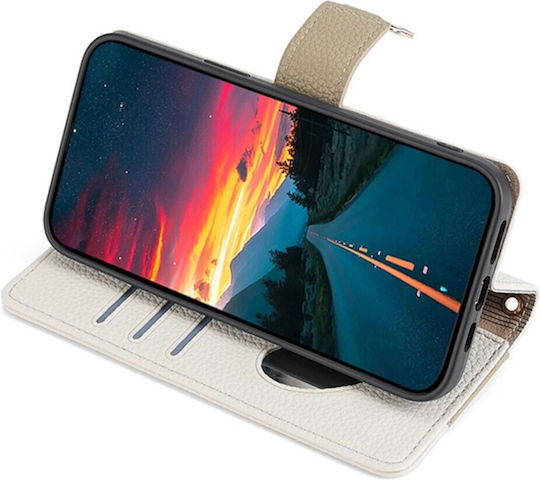 Oppo Wallet Piele artificială Alb (OnePlus 10 Pro)