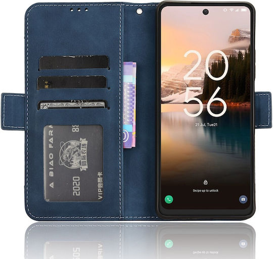 Book Synthetic Leather / Plastic / Silicone Blue (TCL 40 NXTPAPER 4G)