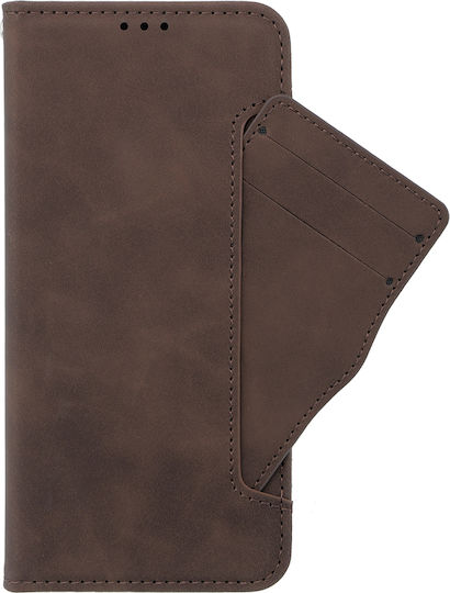 Oppo Book Piele artificială / Plastic / Silicon Maro (Oppo A58 4G)