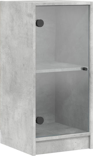 Bodenstehende Wohnzimmer Vitrine aus Spanplatte mit Verglasung Graues 35x37x75,5cm 836402 Bodenstehende Wohnzimmer Vitrine aus Spanplatte mit Verglasung Graues 35x37x75,5cm 836402