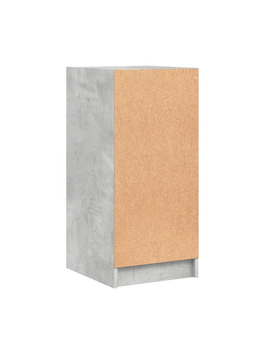Floor-standing Living Room Display Cabinet made of Particleboard with Glass Grey 35x37x75.5cm