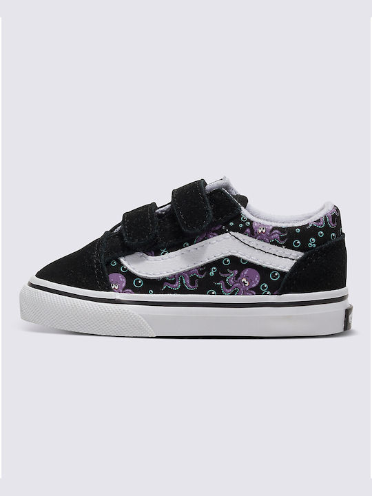 Toddlers Old Skool Kids Sneakers with Scratch Black