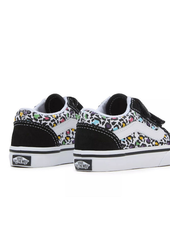 Toddlers Old Skool Hook Kids Sneakers with Scratch Black