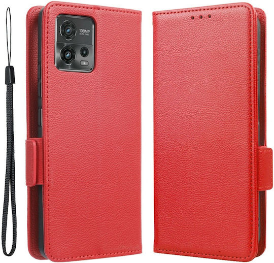 Wallet Δερματίνης Κόκκινο (Moto G72)