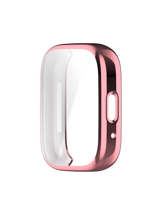 Пластмасов Калъф със Стъкло в Розов цвят за Redmi Watch 3 Active - Часовник Redmi Watch 3 Active