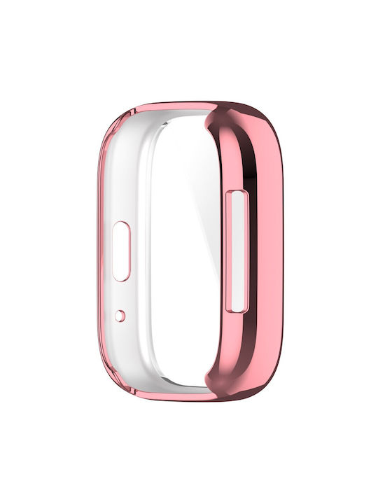 Пластмасов Калъф със Стъкло в Розов цвят за Redmi Watch 3 Active - Часовник Redmi Watch 3 Active