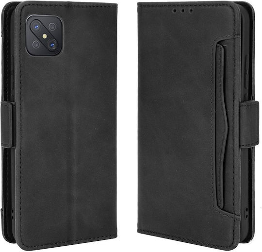 Oppo Book Piele artificială / Plastic / Silicon Negru (Oppo Reno 4 Z 5G)