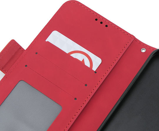 Oppo Book Synthetic Leather / Plastic / Silicone Red (Oppo A58 4G)