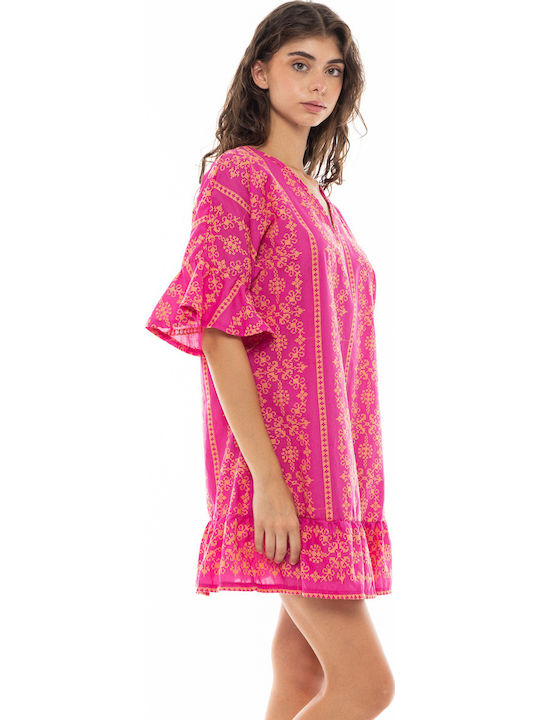 Pink Label Damenbademode Kaftan Für Strand Rosa