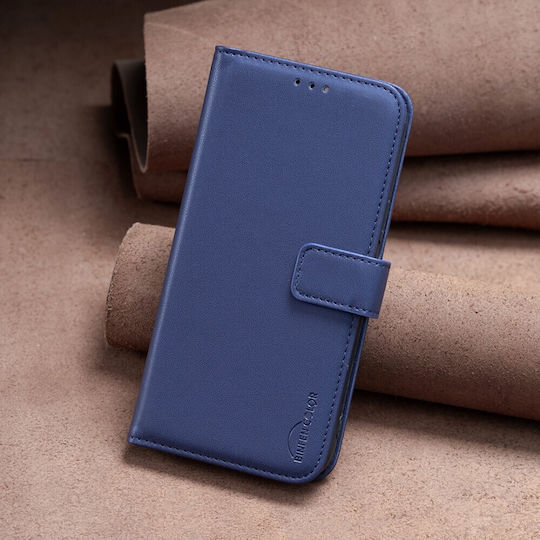 Binfen Wallet Case Synthetic Leather 0.3mm Blue for Galaxy A25 5G