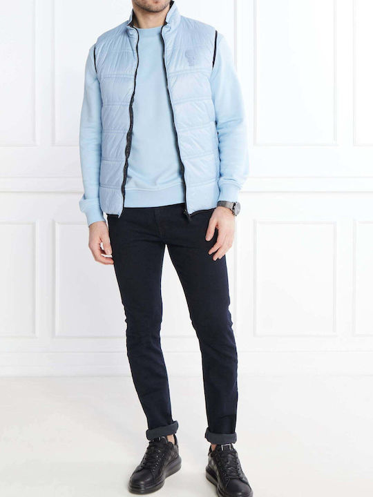 Karl Lagerfeld Men's Sleeveless Puffer Jacket Blue