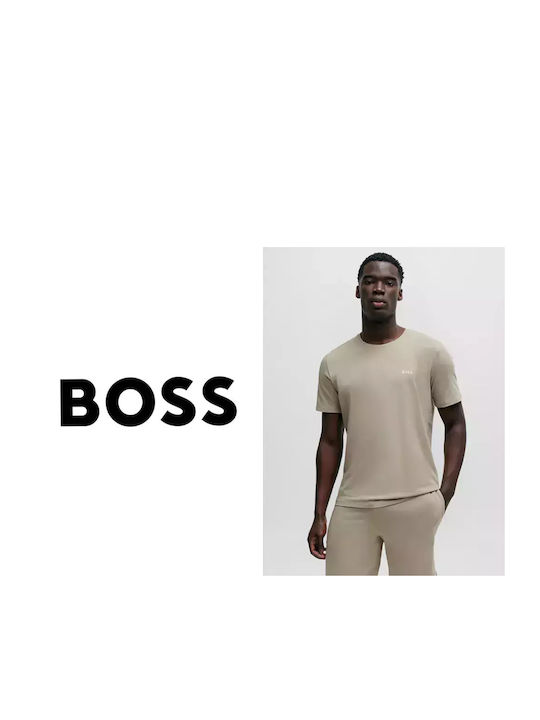 Hugo Boss Men's Short Sleeve T-shirt Beige