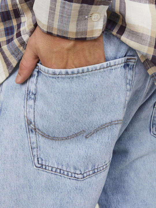 Ανδρικό Παντελόνι Τζιν με Relaxed Straight Εφαρμογή Μπλε