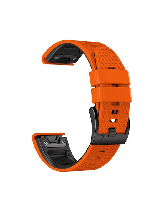Garmin Strap Silicone Orange (Garmin Tactix 7 Pro, Fenix 7X, 6X Pro, 5X Plus)