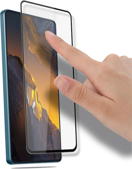 Mocolo Sticlă 0.3mm Adeziv complet Full Face Tempered Glass Negru (Poco F5 / Redmi Note 12 Turbo)