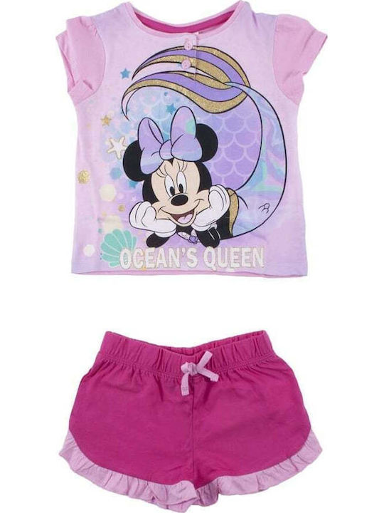 Minnie Mouse Kinder Schlafanzug Sommerlich Pink/Fuchsia