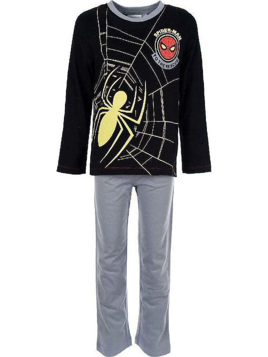 Spiderman Kids' Pajamas Winter Black/Grey