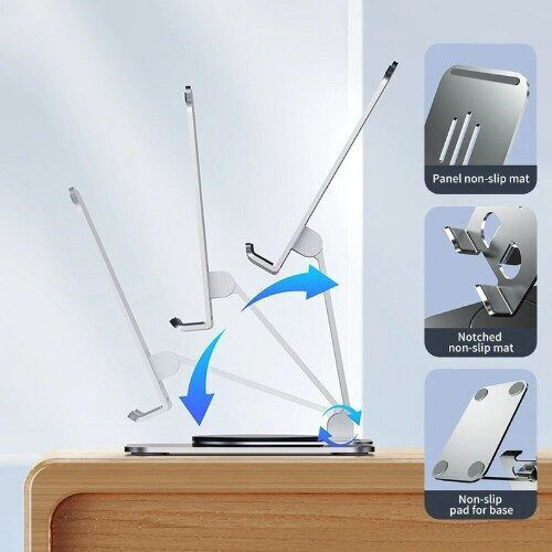 Andowl Q-ZJ555 Desk Stand for Mobile in Gray color