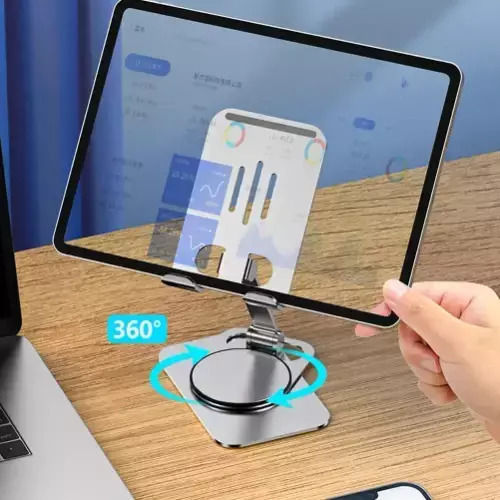 Andowl Q-ZJ555 Desk Stand for Mobile in Gray color