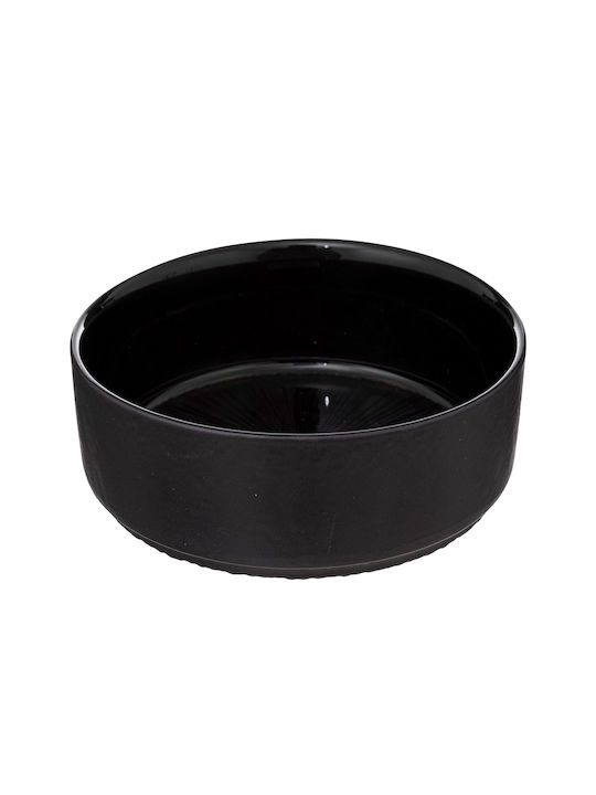 Secret de Gourmet Glass Dessert Divided Serving Plate with 5 Positions Black Ø34cm 6pcs