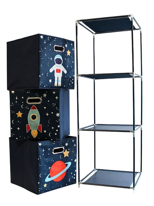 Koopman Toy Storage System made of Plastic Blue 35x35x102cm 1pcs