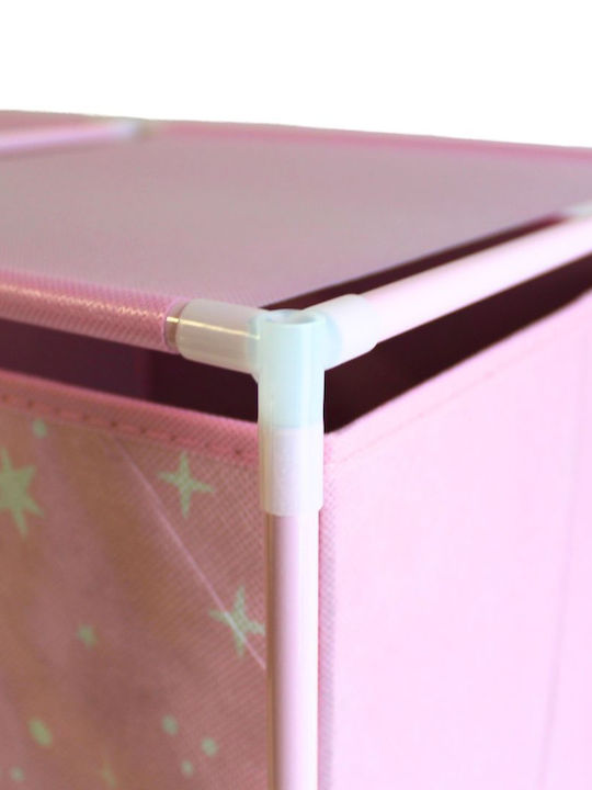 Koopman Spielzeug Aufbewahrungssystem aus Stoff Rosa 68x35x70cm 1Stück