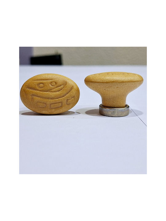Premier Kids Knob Furniture made of Zamak & Porcelain & Metallic in Yellow Color 35mm (Center Distance 25mm) 11781-000-ARG1 1pcs