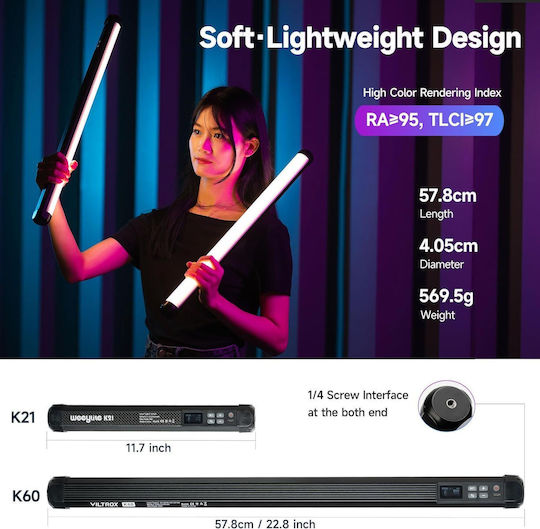 Viltrox K60 2er Pack RGB LED-Licht 20W Dauerlicht Kit