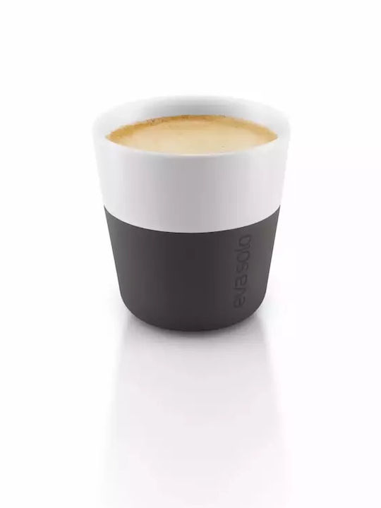 Eva Solo Σετ Φλιτζάνια Espresso από Πορσελάνη Μαύρα 80ml 2τμχ