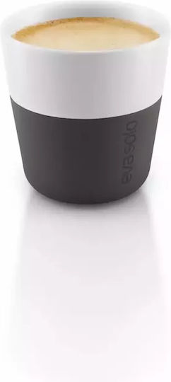 Eva Solo Σετ Φλιτζάνια Espresso από Πορσελάνη Μαύρα 80ml 2τμχ