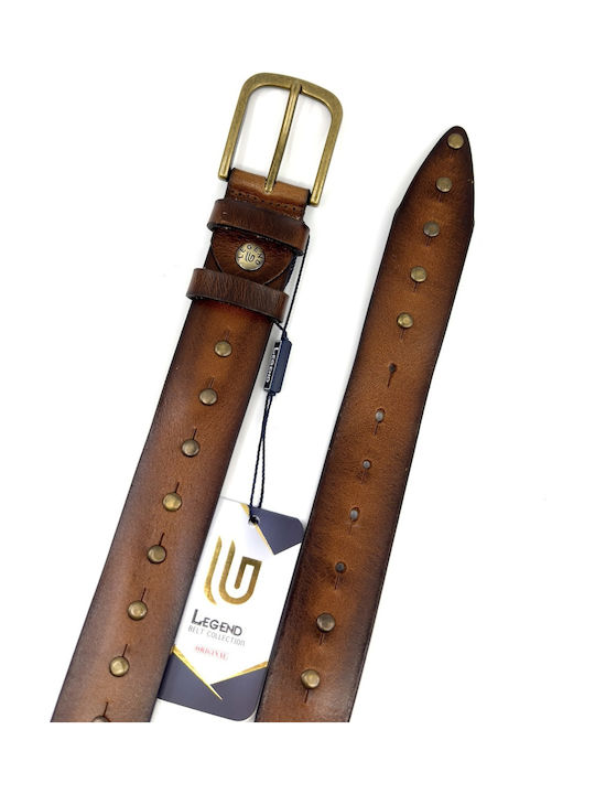 Men's Belt Leather Tabac Brown