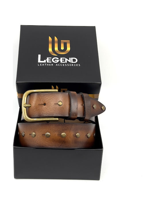 Men's Belt Leather Tabac Brown