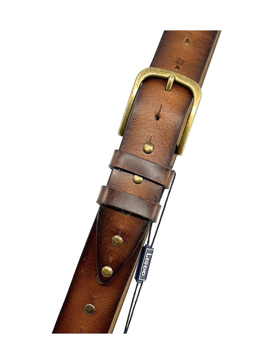 Men's Belt Leather Tabac Brown