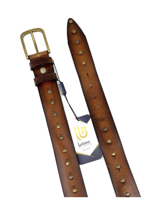 Men's Belt Leather Tabac Brown